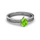 2 - Cael Classic 7x5 mm Pear Shape Peridot Solitaire Engagement Ring 