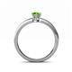 4 - Cael Classic 7x5 mm Pear Shape Peridot Solitaire Engagement Ring 