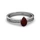 2 - Cael Classic 7x5 mm Pear Shape Red Garnet Solitaire Engagement Ring 