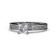 1 - Cael Classic GIA Certified 5.5 mm Princess Cut Diamond Solitaire Engagement Ring 