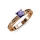 3 - Cael Classic 5.5 mm Princess Cut Iolite Solitaire Engagement Ring 