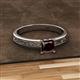 2 - Cael Classic 5.5 mm Princess Cut Red Garnet Solitaire Engagement Ring 