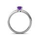 4 - Cael Classic 5.5 mm Princess Cut Amethyst Solitaire Engagement Ring 