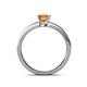 4 - Cael Classic 5.5 mm Princess Cut Citrine Solitaire Engagement Ring 