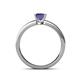 4 - Cael Classic 5.5 mm Princess Cut Iolite Solitaire Engagement Ring 