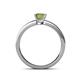 4 - Cael Classic 5.5 mm Princess Cut Peridot Solitaire Engagement Ring 