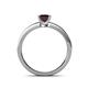 4 - Cael Classic 5.5 mm Princess Cut Red Garnet Solitaire Engagement Ring 