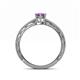 4 - Rachel Classic 7x5 mm Oval Shape Amethyst Solitaire Engagement Ring 
