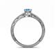 4 - Rachel Classic 7x5 mm Oval Shape Blue Topaz Solitaire Engagement Ring 