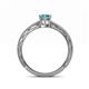 4 - Rachel Classic 7x5 mm Oval Shape London Blue Topaz Solitaire Engagement Ring 