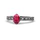 1 - Rachel Classic 7x5 mm Oval Shape Ruby Solitaire Engagement Ring 