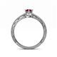 4 - Rachel Classic 7x5 mm Oval Shape Ruby Solitaire Engagement Ring 