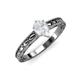 3 - Rachel Classic 7x5 mm Pear Shape White Sapphire Solitaire Engagement Ring 