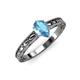 3 - Rachel Classic 7x5 mm Pear Shape Blue Topaz Solitaire Engagement Ring 