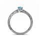 4 - Rachel Classic 7x5 mm Pear Shape Blue Topaz Solitaire Engagement Ring 