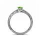 4 - Rachel Classic 7x5 mm Pear Shape Peridot Solitaire Engagement Ring 
