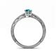 4 - Rachel Classic 7x5 mm Pear Shape London Blue Topaz Solitaire Engagement Ring 