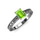 3 - Rachel Classic 7x5 mm Emerald Shape Peridot Solitaire Engagement Ring 