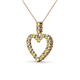 3 - Zylah Yellow Sapphire and Diamond Heart Pendant 