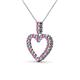 3 - Zylah Pink Sapphire and Diamond Heart Pendant 