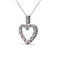 3 - Zylah Pink Tourmaline and Diamond Heart Pendant 