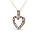 3 - Zylah Amethyst and Diamond Heart Pendant 