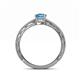 4 - Rachel Classic 7x5 mm Emerald Shape Blue Topaz Solitaire Engagement Ring 