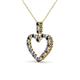 3 - Zylah Iolite and Diamond Heart Pendant 