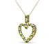 3 - Zylah Peridot and Diamond Heart Pendant 