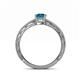 4 - Rachel Classic 7x5 mm Emerald Shape London Blue Topaz Solitaire Engagement Ring 