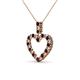 3 - Zylah Red Garnet and Diamond Heart Pendant 