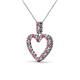 3 - Zylah Rhodolite Garnet and Diamond Heart Pendant 