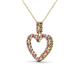 3 - Zylah Rhodolite Garnet and Diamond Heart Pendant 