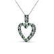 3 - Zylah Emerald and Diamond Heart Pendant 
