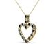 3 - Zylah Black and White Diamond Heart Pendant 