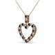 3 - Zylah Black and White Diamond Heart Pendant 