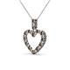 3 - Zylah Smoky Quartz and Diamond Heart Pendant 