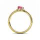5 - Aerin Desire 6.50 mm Round Pink Tourmaline Bypass Solitaire Engagement Ring 
