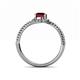 5 - Aerin Desire 6.00 mm Round Ruby Bypass Solitaire Engagement Ring 