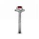 6 - Aerin Desire 6.00 mm Round Ruby Bypass Solitaire Engagement Ring 