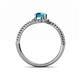 5 - Aerin Desire 6.50 mm Round London Blue Topaz Bypass Solitaire Engagement Ring 