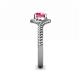 6 - Aerin Desire 6.50 mm Round Pink Tourmaline Bypass Solitaire Engagement Ring 
