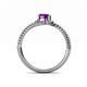 5 - Aerin Desire 6.50 mm Round Amethyst Bypass Solitaire Engagement Ring 