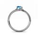 5 - Aerin Desire 6.50 mm Round Blue Topaz Bypass Solitaire Engagement Ring 
