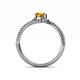 5 - Aerin Desire 6.50 mm Round Citrine Bypass Solitaire Engagement Ring 