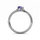 5 - Aerin Desire 6.50 mm Round Iolite Bypass Solitaire Engagement Ring 