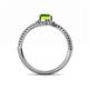 5 - Aerin Desire 6.50 mm Round Peridot Bypass Solitaire Engagement Ring 