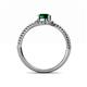 5 - Aerin Desire 6.00 mm Round Emerald Bypass Solitaire Engagement Ring 