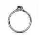 5 - Aerin Desire 6.00 mm Round Black Diamond Bypass Solitaire Engagement Ring 