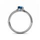5 - Aerin Desire 6.00 mm Round Blue Diamond Bypass Solitaire Engagement Ring 